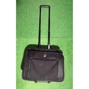 SwissGear Rolling Suitcase Carry On Black Multiple Layers/Keychain Luggage Trav